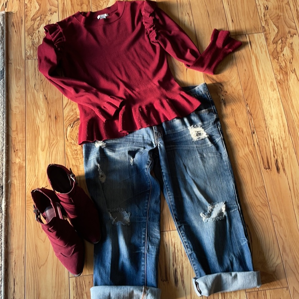 Refuge Destressed Boyfriend Ankle Denim Jean